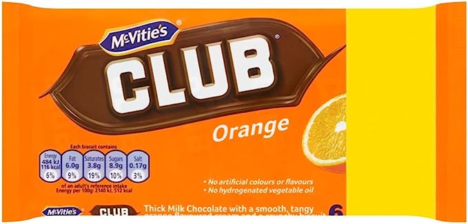 Mcvities Club Orange 6pk x 12
