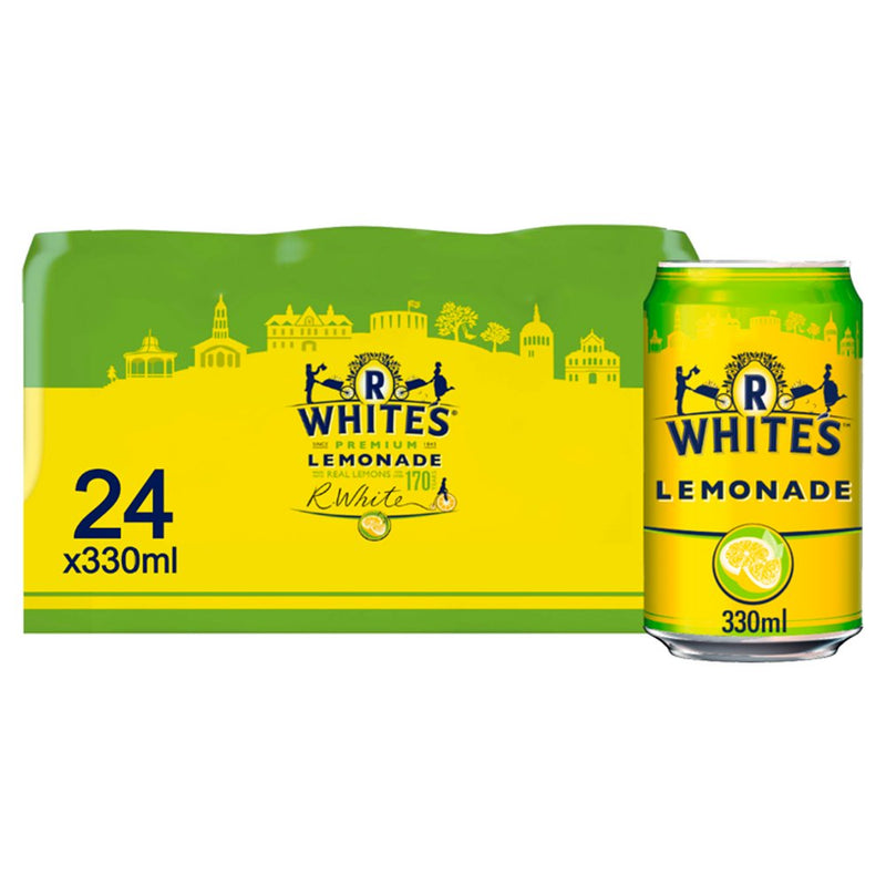 R Whites Premium Lemonade 330ml (Pack of 24 x 330ml)