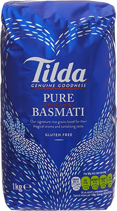Tilda Pure Basmati Rice (1Kg) - Pack of 6