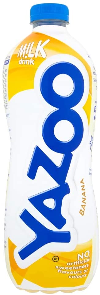 YAZOO Banana Milk Drink 1 Litre (Pack of 6)