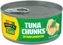 Tropical Sun Tuna Chunks in Sunflower Oil 160g Box of 6 Roll over image to zoom in Tropical Sun Tuna Chunks in Sunflower Oil 160g Box of 6