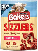 Bakers Sizzlers Bacon Dry Dog Treats Pack of 6x90g