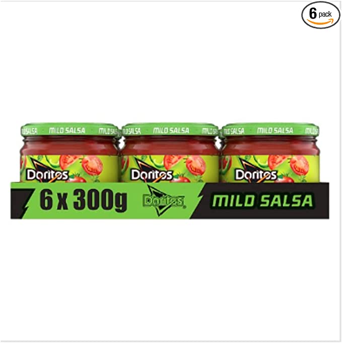 Doritos Mild Salsa Vegetarian Dip, Perfect for Sharing 300 g (Case of 6)