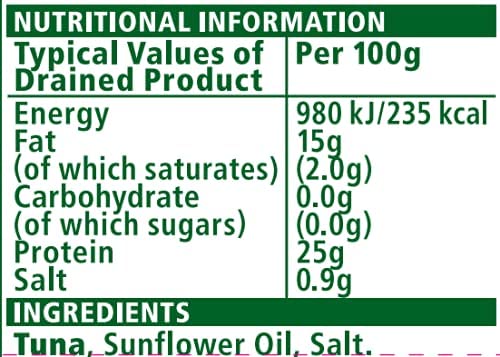 John West Tuna Chunks In Sunflower Oil (145g X Pack of 12)