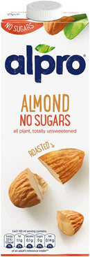 Alpro Almond No Sugars Plant-Based Long Life Drink Pack of 8x1L