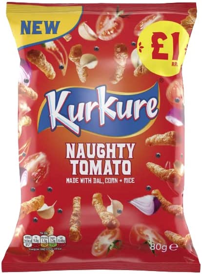 Kurkure Naughty Tomato 80g, (Pack of 15)