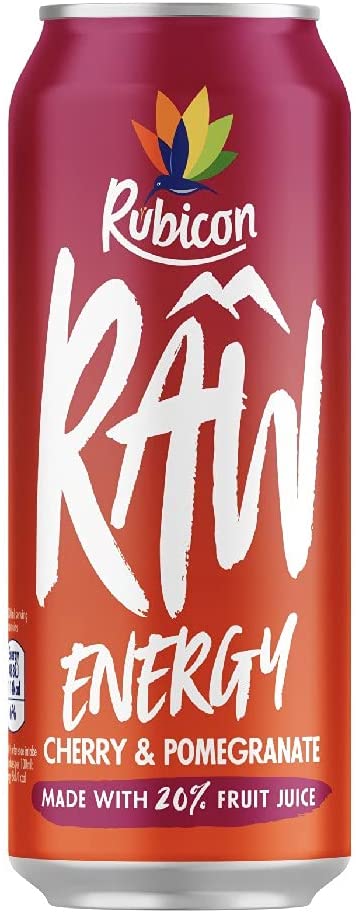 Rubicon Raw Energy Cherry and Pomegranate , 12 x 500ml Cans