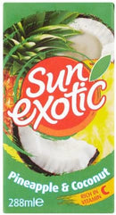 Sun Exotic Pineapple & Coconut Juice Drink Pack of 27 x 288ml