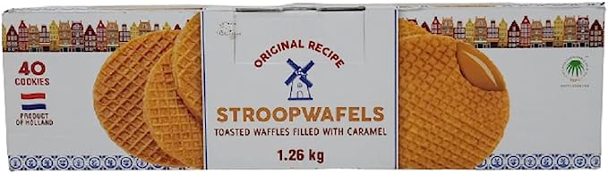 Le Chic Patissier Stroopwafels Toasted Waffles with Caramel Pack of  40pk