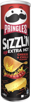 Pringles Sizzl'n Extra Hot, Cheese & Chilli Pack of 6x180g