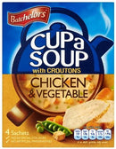 Batchelors Cup a Soup with Croutons Chicken & Vegetable Pack of 9x4 Sachet(110g)