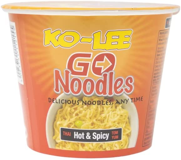 Ko-Lee Go Cup Noodles Hot & Spicy Tom Yum (Pack of 6 x 65 g)