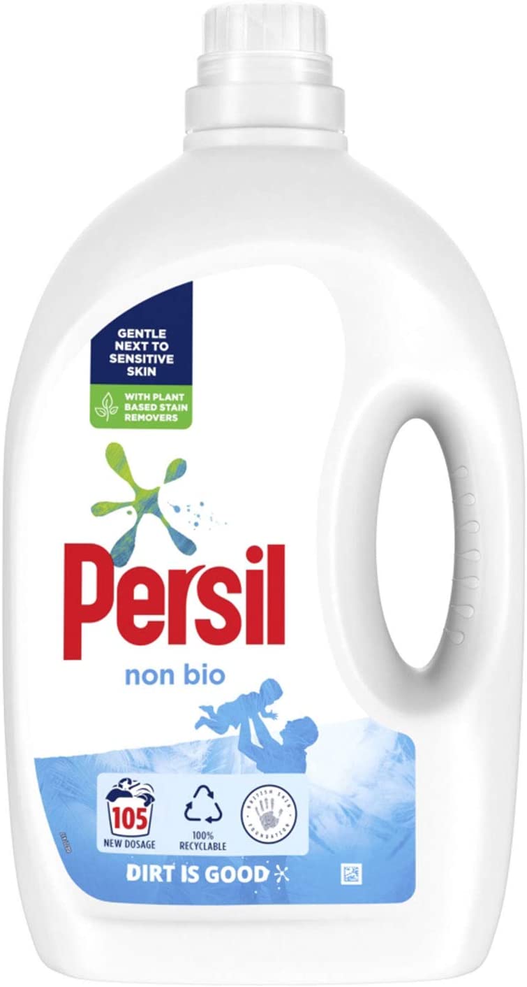 Persil Non-Bio Washing Liquid Detergent, 105 Washes, Pack of 1