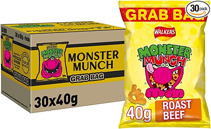 Monster munch roast beef grab box 1x30x40g