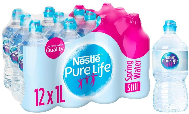 Nestle Pure Life Still Spring Water Sports Cap 12 x 1L