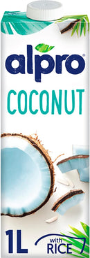Alpro Coconut Plant-Based Long Life Drink Vegan & Dairy Pack of 8x1L