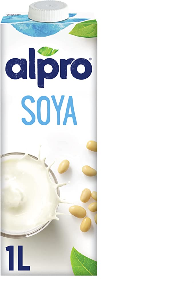 Alpro Soya Plant-Based Long Life Drink, Vegan & Dairy Free, 1L (Pack of 8)