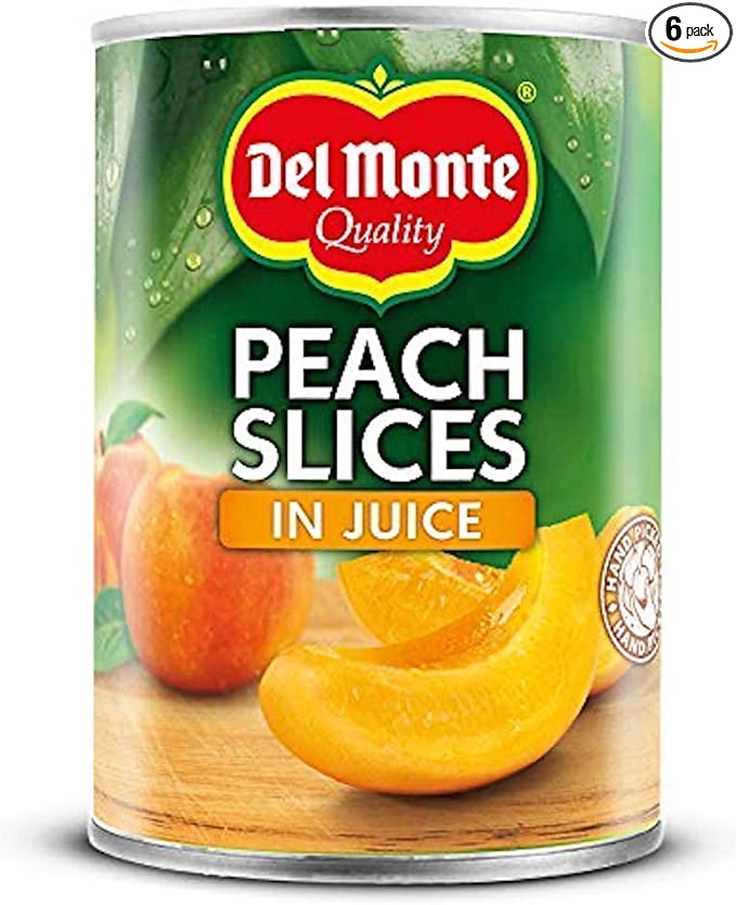 Del Monte Peach Slices in Juice 6 X 415GM