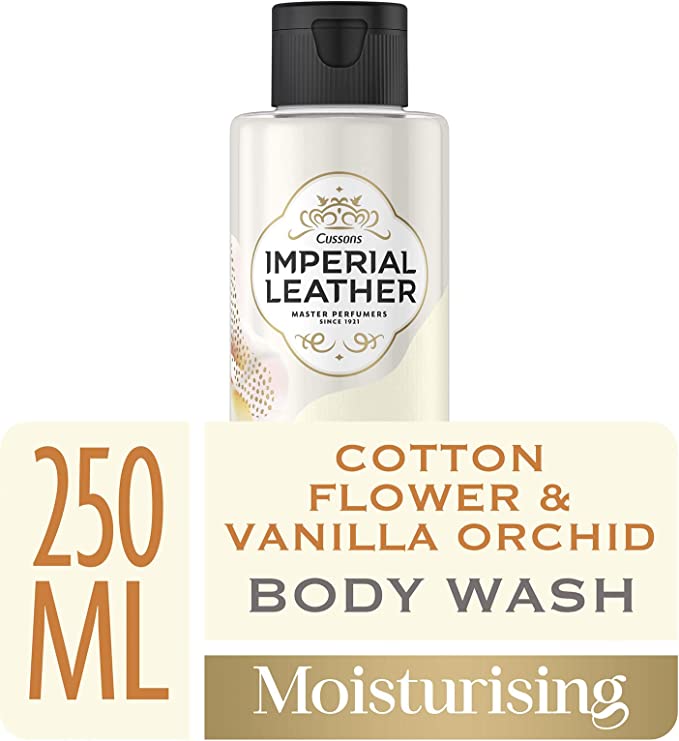 Imperial Leather Moisturising Shower Gel - Cotton Flower & Vanilla Orchid Fragrance, Signature Oil Blend with Creamy Lather - Gentle Skin Care Bulk Buy (6 X 250ml)