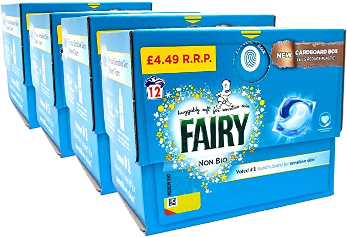 Fairy Non-bio pods Pack of 4 x12wash