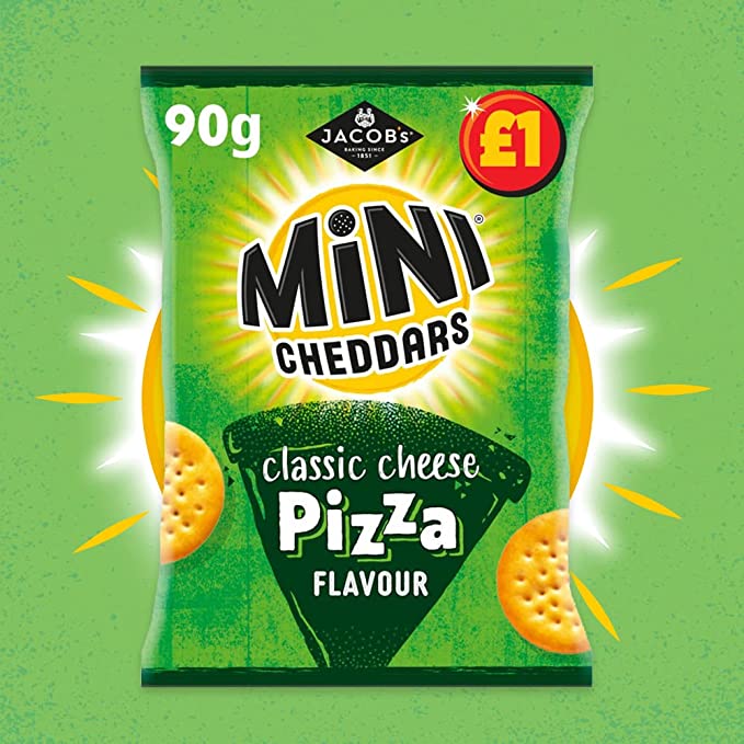 JACOB'S mini cheddars cheese pizza - 15x90g