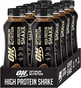 Optimum Nutrition ON High Protein  chocolate Shake Bottles  10X330ML