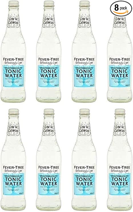 Fever Tree Refreshingly Light Mediterranean Tonic Water 500 ml (Pack of 8)