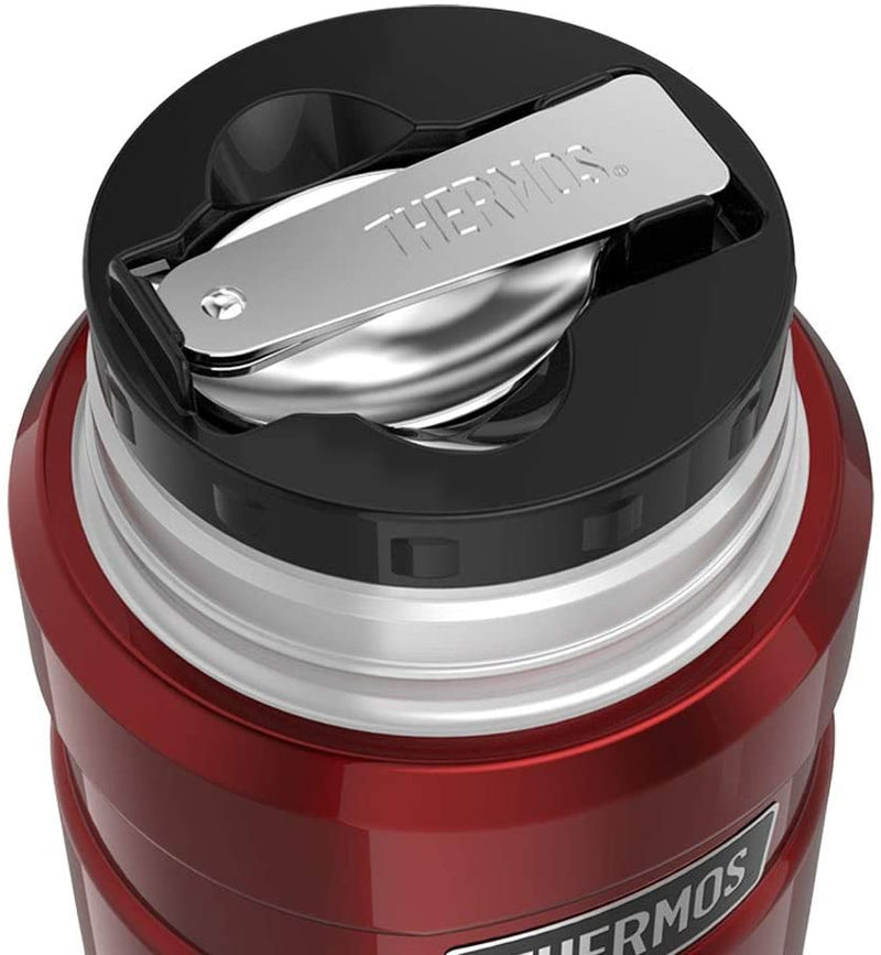 Thermos Stainless Steel Vacuum Insulated Food Flask, 2 pack in Black/Red