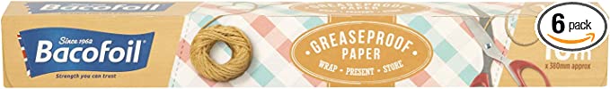 Bacofoil Greaseproof Paper 375mm x 10m (6 pack)