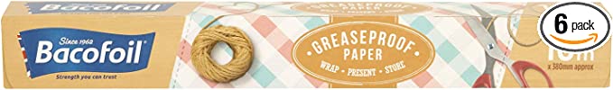 Bacofoil Greaseproof Paper 375mm x 10m (6 pack)