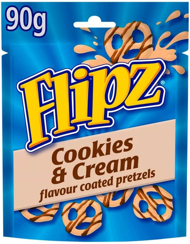 Flipz Cookies & Cream Pretzels 90g (Pack of 6)