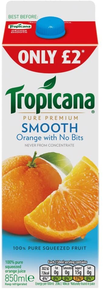 Tropicana Smooth Orange Juice 6*850ml