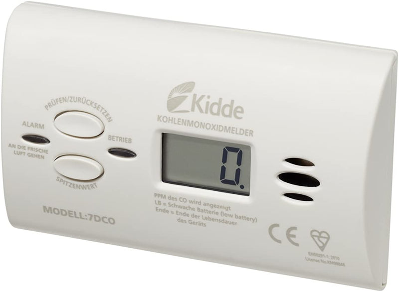 Kidde Digital Display Carbon Monoxide Detector / CO Alarm + Batteries