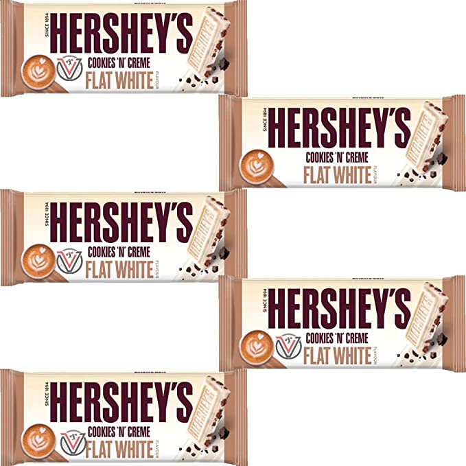 05 x Hershey's Flat White Chocolate Bars 90g