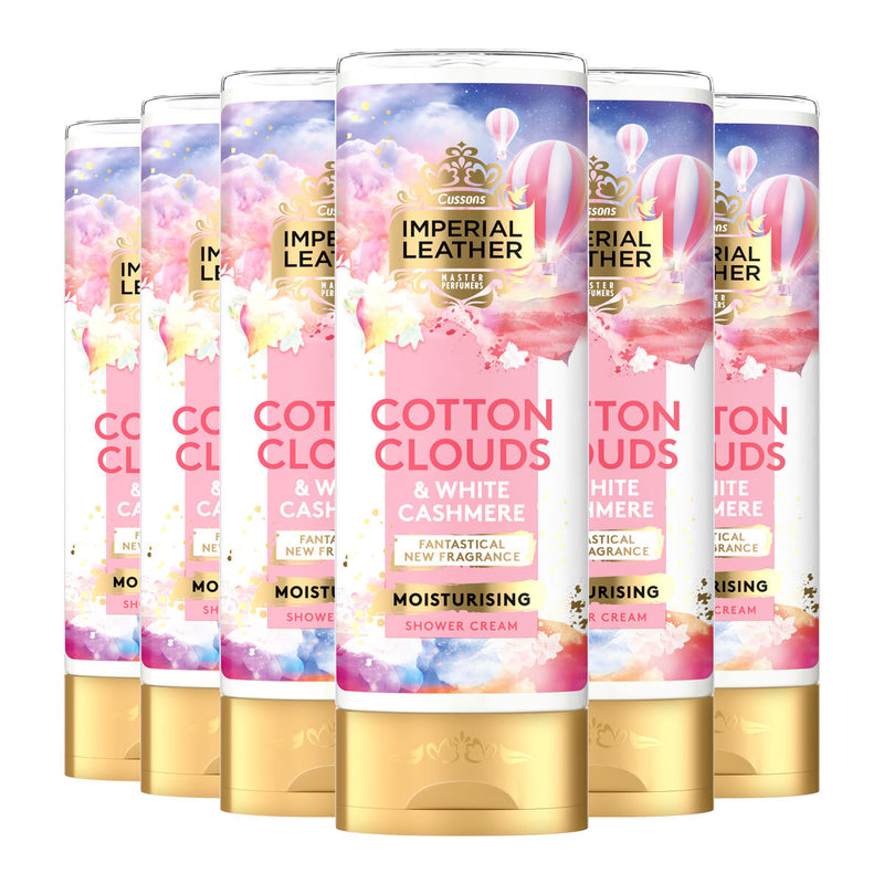 Imperial Leather Cotton Clouds and White Cashmere Shower Gel, 6 x 500ml - NEW
