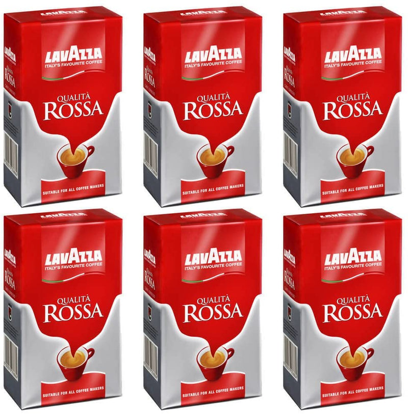 Lavazza Qualita Rossa Ground Coffee 250g (6 Bags)