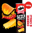 Pringles Sizzl'n Extra Hot, Cheese & Chilli Pack of 6x180g