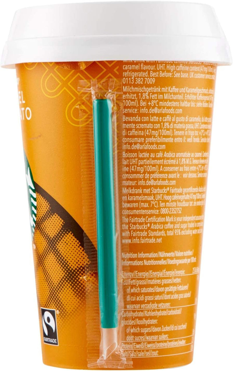 Starbucks Caramel Macchiato Coffee, 220 ml (Pack of 10)