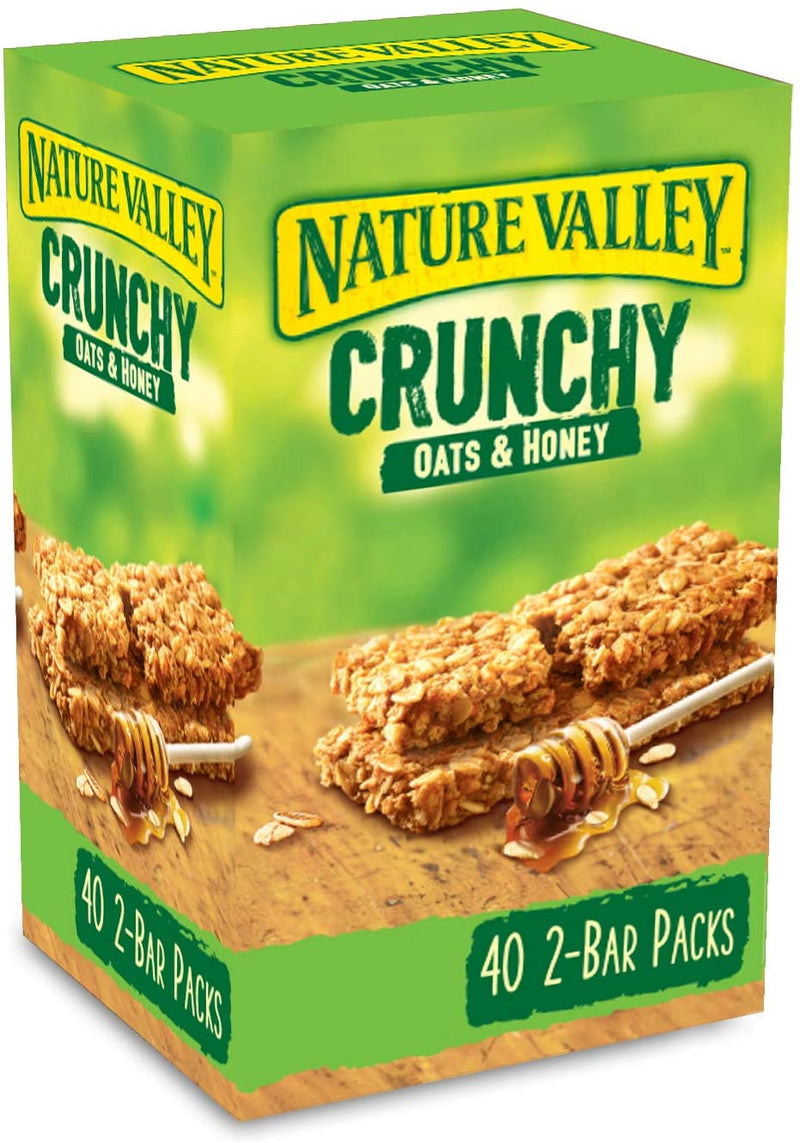 Nature Valley Crunchy Granola Oats & Honey Bars, 42g (Pack of 40)