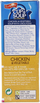 Batchelors Cup a Soup with Croutons Chicken & Vegetable Pack of 9x4 Sachet(110g)