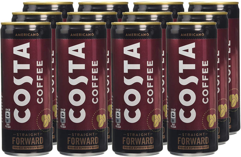 Costa Coffee Americano Pack Of -12 x 250ml can