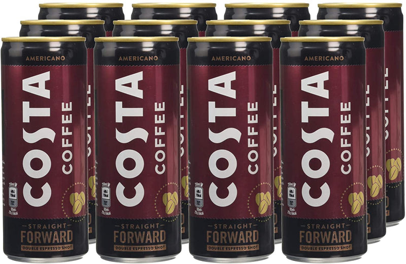 Costa Coffee Americano Pack of 12x250ml can