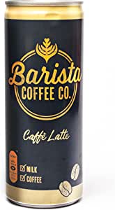 Barista Coffee Caffe Latte Iced Coffee Drink Can Pack of 12x250ml