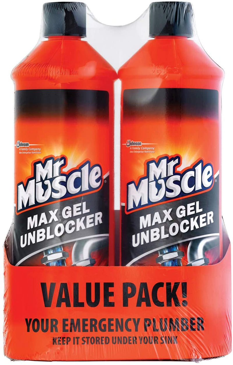 Mr muscle max gel unblocker 2 x 1 ltr