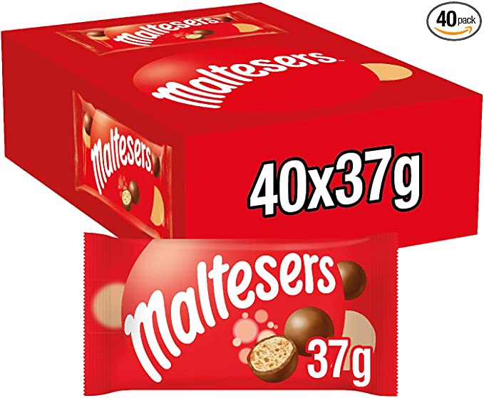 Maltesers Chocolate Standard Bag, 37 g (Pack of 40)