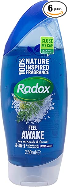 Radox shower gel awaek men 6 x 250ml