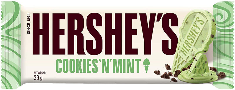 Hershey's Cookies N Mint Chocolate Bar - 24 x 39g