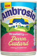 Ambrosia Strawberry Flavour Devon Custard Pack of 6x400g