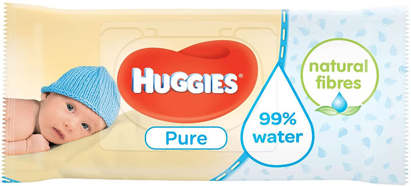 Huggies Pure Baby Wipes Pack of 12 X 56 Wipes - Total 672 Wipes