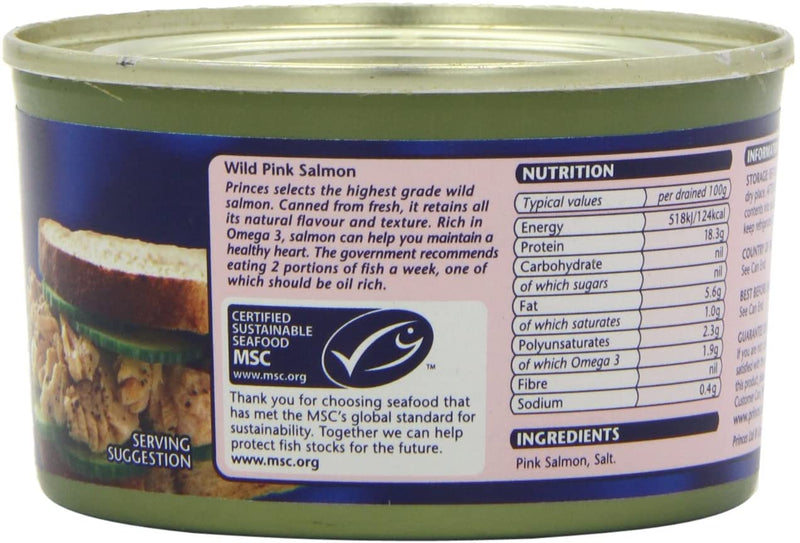 Princes Wild Pink Salmon 213 g (Pack of 12)